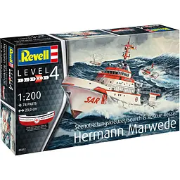 Збірна модель Revell Пошуково-рятувальне судно Hermann Marwede рівень 4, масштаб 1:200, 78 деталей (RVL-05812) - мініатюра 2