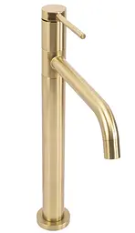 Змішувач для умивальника Rea Lugano Slim brushed gold високий REA-B4420, Золотий - мініатюра 3