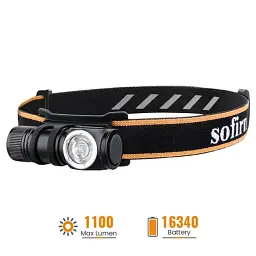 Налобний ліхтарик Sofirn HS10 компактний акумуляторний світлодіодний ліхтар Black (19273) - мініатюра 2