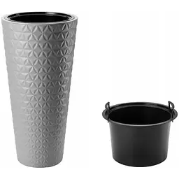 Горщик для квітів Form-Plastic Diamant слім-40 63 л сірий (2950-055)