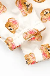 Комплект для дівчинки: боді, штанці та пов'язка Girl Bears двонитка з начосом - мініатюра 10