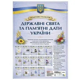 Державні свята та пам’ятні дати. Комплект плакатів -