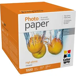 Фотопапір ColorWay 10x15 230г glossy, 1000с (PG23010004R)