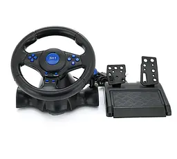 Кермо гоночне ігрове вібраційне з педалями Voltronic R3/1FX для PC/PS2/PS3 - мініатюра 1