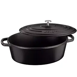Гусятниця чавунна з кришкою KELA Calido (12473) 33х26х12 см 6 л чорна - мініатюра 2