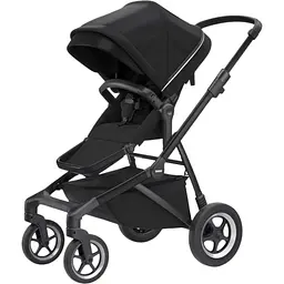 Дитяча коляска Thule Sleek Midnight Black on Black з люлькою (TH 11000026) - мініатюра 2