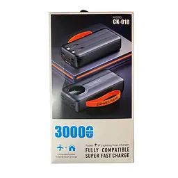 Батарея універсальна XoKo 30000 мА·год, 22.5 Вт, PD, QC, чорна (WK-CK-018) - мініатюра 12