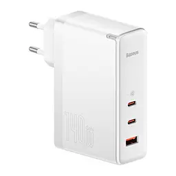Мережевий зарядний пристрій Baseus GaN5 Pro Fast Charger 140W білий (CCGP100202)