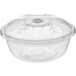 Миска Asude Plastik з кришкою 34.5x34.5x17 см 8 л прозора (ASD086)