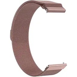 Ремінець DK CDK для Honor Watch ES 20mm Metal Milanese Loop Magnetic (09649) (pink rose) - мініатюра 2