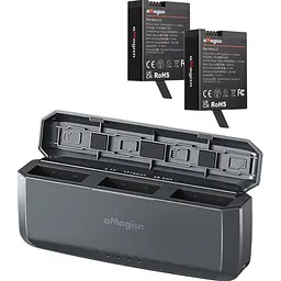 Зарядний пристрій Telesin aMagisn AP2425 + 2 акумулятора для GoPro HERO13 [165922]