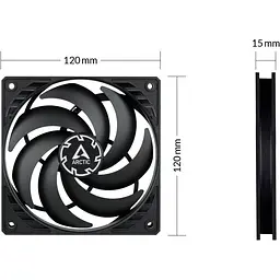 Вентилятор Arctic P12 Slim PWM PST 3 шт (ACFAN00275A) - мініатюра 4