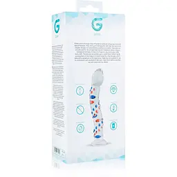 Скляний дилдо з вигинами і малюнком Gildo Glass Dildo No. 3 - мініатюра 7