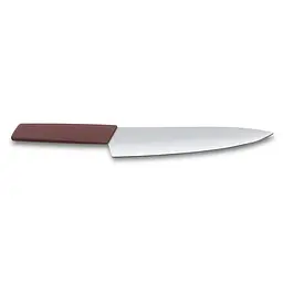 Кухонний ніж Victorinox Swiss Modern Carving лезо 22см з бордо. ручкою (блістер) - мініатюра 4