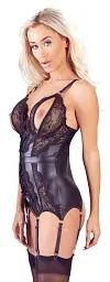 Корсет Cottelli Collection Lingerie Crotchless Basque M чорний - мініатюра 3