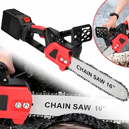 Акумуляторна ланцюгова пилка Electric SAW 16 дюймів у валізі + 2 акумулятори RED - мініатюра 3