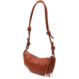 Напівкругла жіноча сумка з натуральної шкіри Vintage 25х14х4 см sum0027593
