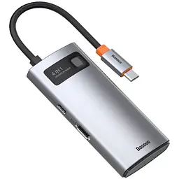Usb Hub Baseus Metal Gleam Series 4-in-1 Multifunctional Type-C Сірий (CAHub-CY0G)