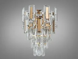 Бра класичне Diasha 2018/2W SGD 2018/2W CH, 40W, золото, кришталь, сучасний стиль для дому