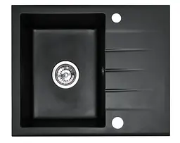 Кухонна мийка гранітна Rea North black metalic ZLE-00126, Чорний - мініатюра 10