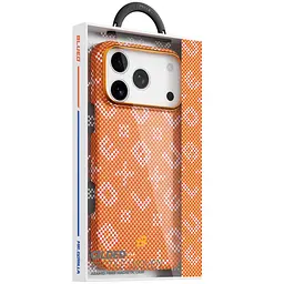 TPU+PC чохол Blueo Gilded Tactile Woven with Magnetic Fit для Apple iPhone 17 Pro (6.3") Orange - мініатюра 2