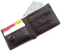 Шкіряне чоловіче портмоне GRANDE PELLE 11х9х2 см acs0027517 - мініатюра 4