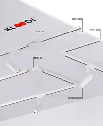 Трек однофазний 3м, білий KLOODI KDTR3-L330 3 WH - мініатюра 2