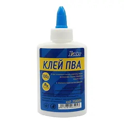 Клей канцелярський ПВА Leader 358000 ковпачок-дозатор, 100 грам