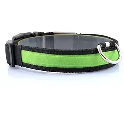 Світлодіодний водонепроникний нашийник на акумуляторі з USB для котів і собак L зелений