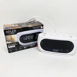 Настільний LED-годинник Adler AD 1186 White з метеостанцією - мініатюра 5