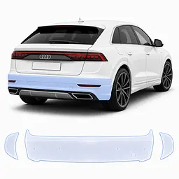 Антигравійна захисна бронеплівка за лекалами для Audi Q8 4M 2018-2023 - задній бампер