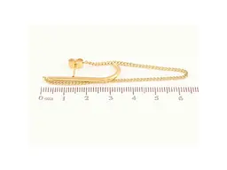 Сережки Xuping пусети TTM Stainless Steel 14K "Підвіски з ланцюжками" (340069) 6,5см - мініатюра 2