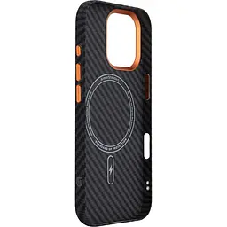 Чохол ArmorStandart LikeCarbon2 SE MagCase для Apple iPhone 17 Black Orange (ARM89160) [156297] - мініатюра 4