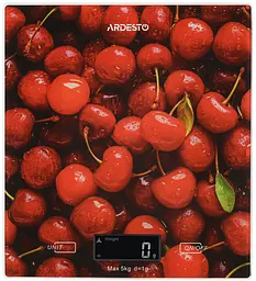 Ваги кухонні CHERRY 5кг AAAx2 в комплекті скло багатокольоровий ARDESTO kuh0015501