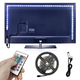 Світлодіодна LED-стрічка, 5 метрів, USB, RGB (WLS-WS-5050-5M) - мініатюра 5