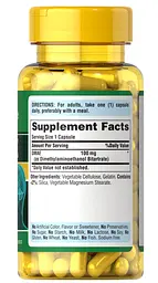 Диметиламіноетанол Puritan's Pride DMAE 100 mg (Neuro Precursor) 100 капсул - мініатюра 2
