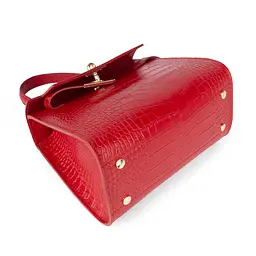 Сумка жіноча шкіряна Virginia Conti 02733_С червона рептилія - мініатюра 5