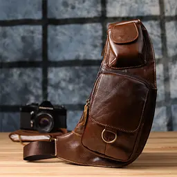 Чоловіча сумка через плече з натуральної шкіри Vintage 15х32х4 см sum0027482 - мініатюра 9