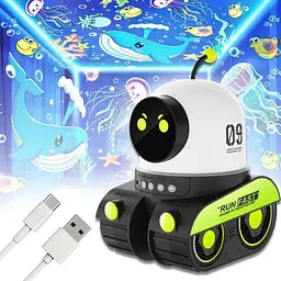 Проектор-нічник "Робот" WH-E03 музичний акумуляторний з Bluetooth та LED-підсвічуванням - мініатюра 2