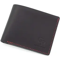 Портмоне Магніт, чорний з червоним GRANDE PELLE 11х9х2.5 см acs0032096