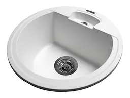 Кухонна мийка Miraggio VALENCIA white (0000057) Граніт, Врізна, Білий - мініатюра 3