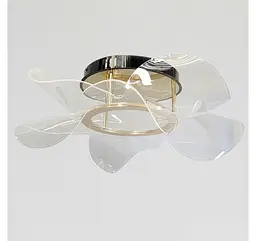 Стельова світлодіодна люстра Artlight 1030-450GD+BK чорно-золота з прозорими акриловими пелюстками - мініатюра 2