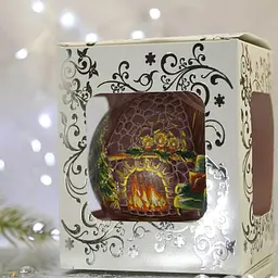 Ялинкова прикраса Санта Шоп Кам'яний камін скло (4820001112566) - мініатюра 4