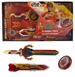Дзиґа Auldey VI Flaming Pack Палаючий Бойовий Ведмідь Blazing War Bear Infinity Nado det0018437 - мініатюра 9