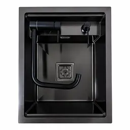 Кухонна мийка прихована чорна Platinum TZ 40x50, Чорний - мініатюра 4
