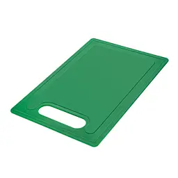 Дошка обробна пластикова для нарізки м'яса, риби, овочів та фруктів 28х18.5 см, Kitchette Зелений 85899