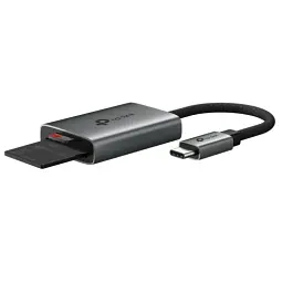 Кардридер USB TP-Link, Grey, Type-C 3.0 - SD / microSD, 15 см (UA430C) - мініатюра 3