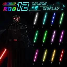 Набір лазерних мечів SLVCREK Star Wars 2 перезаряджаються 12 кольорів зі звуком - мініатюра 2