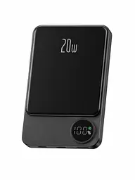 Power Bank 5000 мА·год MagSafe 20 Вт з бездротовим заряджанням 15 Вт, USB Type-C та дисплеєм, чорний (49676356)