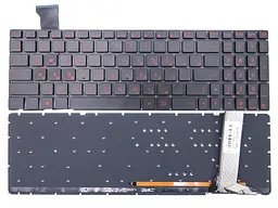 Клавіатура для ASUS ROG GL752, GL752V, GL752VL, GL752VW, GL752VWM (RU Black без рамки з підсвічуванням)